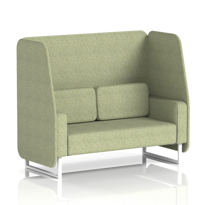 Brixworth Open Booth With White Legs in Single Tone - Image 2