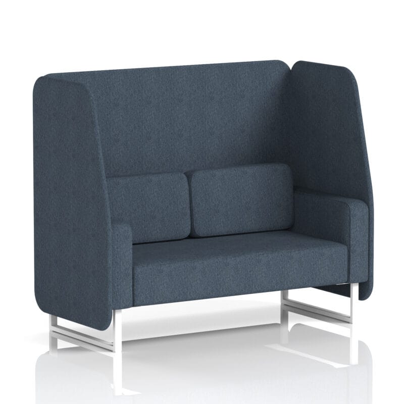 Brixworth Open Booth With White Legs in Single Tone - Image 8