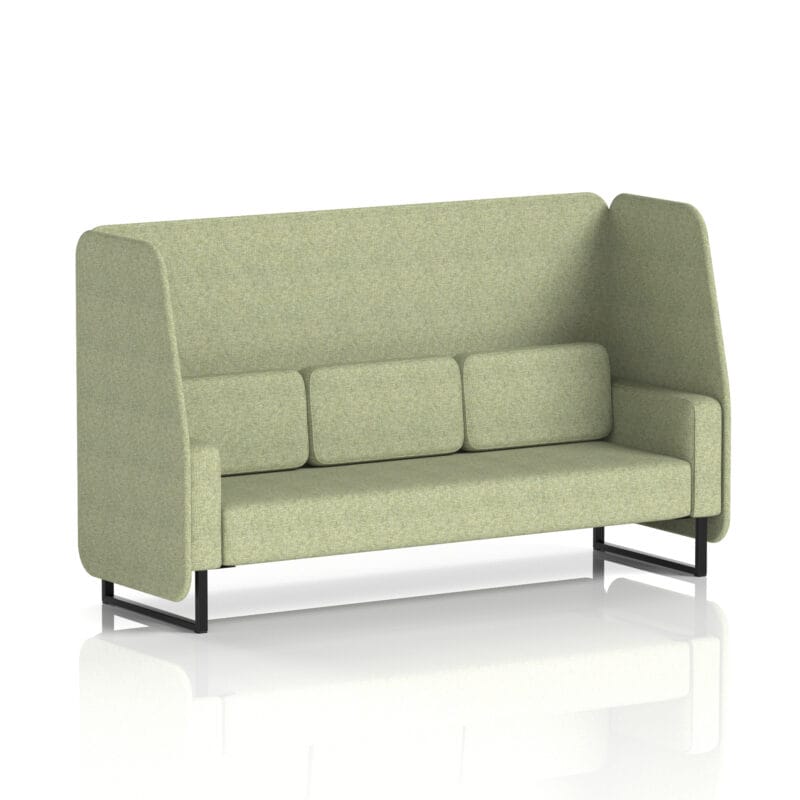 Brixworth Open Booth With Black Legs in Single Tone - Image 3