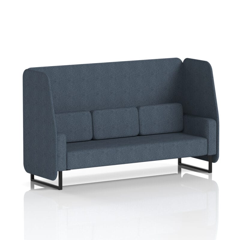 Brixworth Open Booth With Black Legs in Single Tone - Image 9