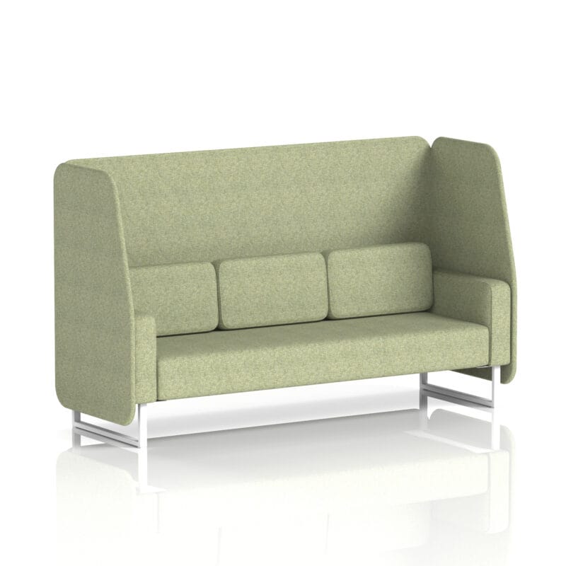 Brixworth Open Booth With White Legs in Single Tone - Image 3